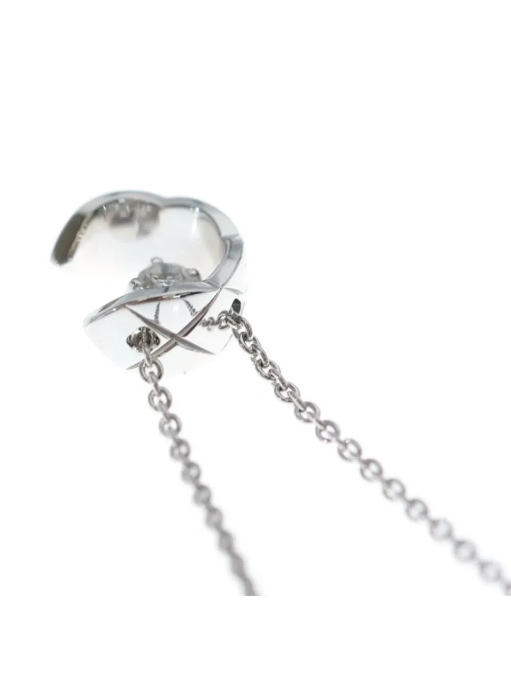 Chanel Coco Crush Collection Necklace 18K White Gold Diamond